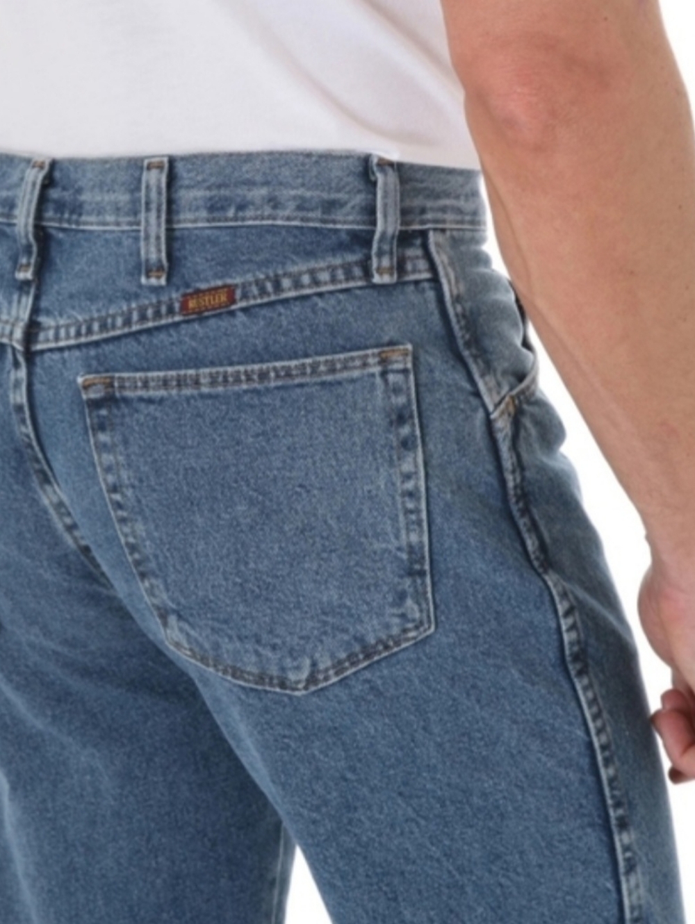 Wrangler Rustler Men's Classic Blue Medium Wash Straight Leg Jeans